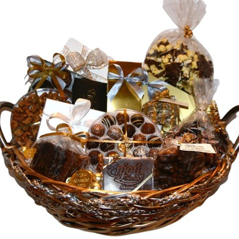 Gold and Silver Holiday Gift Basket 200