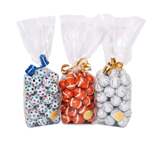 Foil Wrapped Milk Chocolate Sports Balls