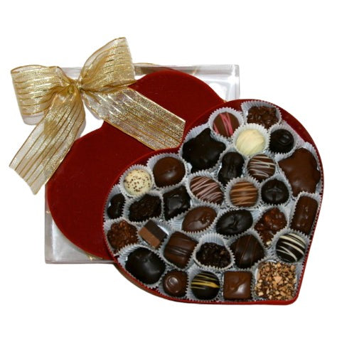 Connoisseur Collection in a Velvet Heart Box 1 Pound