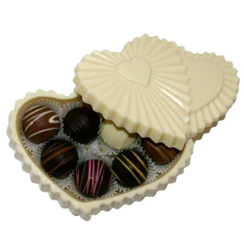 Edible White Chocolate Heart Box
