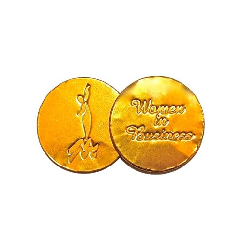 Women in Business Custom Chocolate Logo Coins