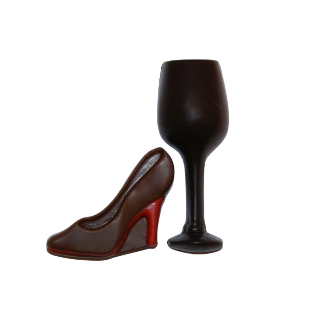 High Heel Shoe and Wine Glass Favor