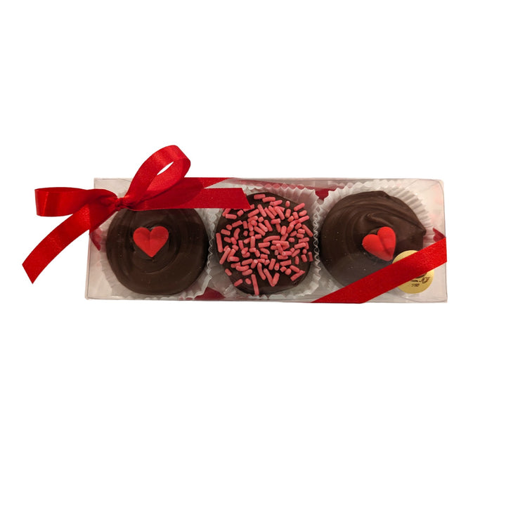 Valentines Chocolate Covered Oreos Box of 3
