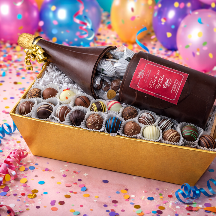 Open Champagne Truffle Basket