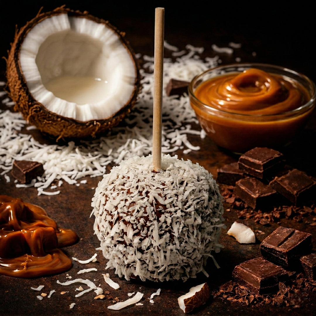 Coconut Chocolate Caramel Apple