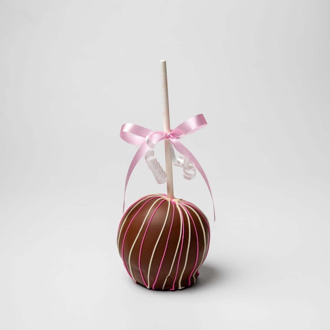 Striped Chocolate Caramel Apple