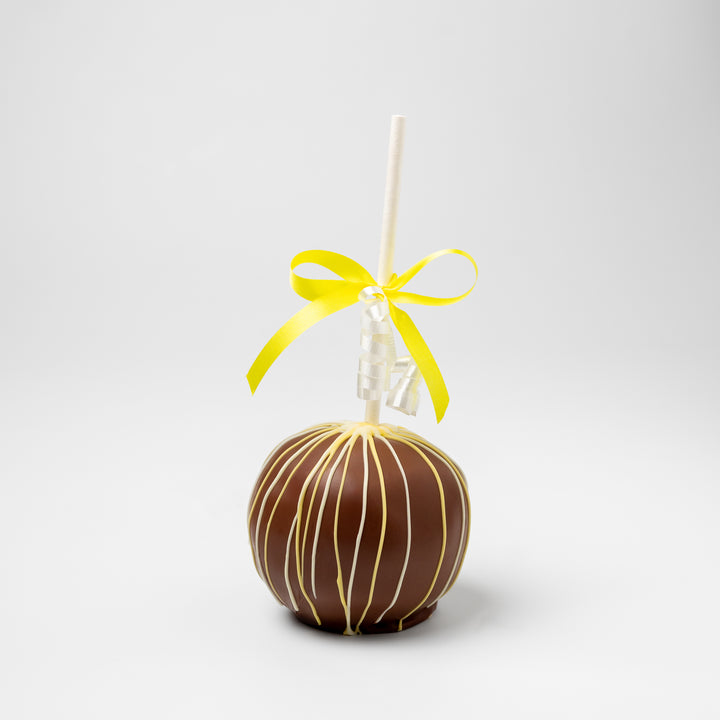 Striped Chocolate Caramel Apple