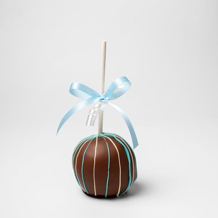 Striped Chocolate Caramel Apple