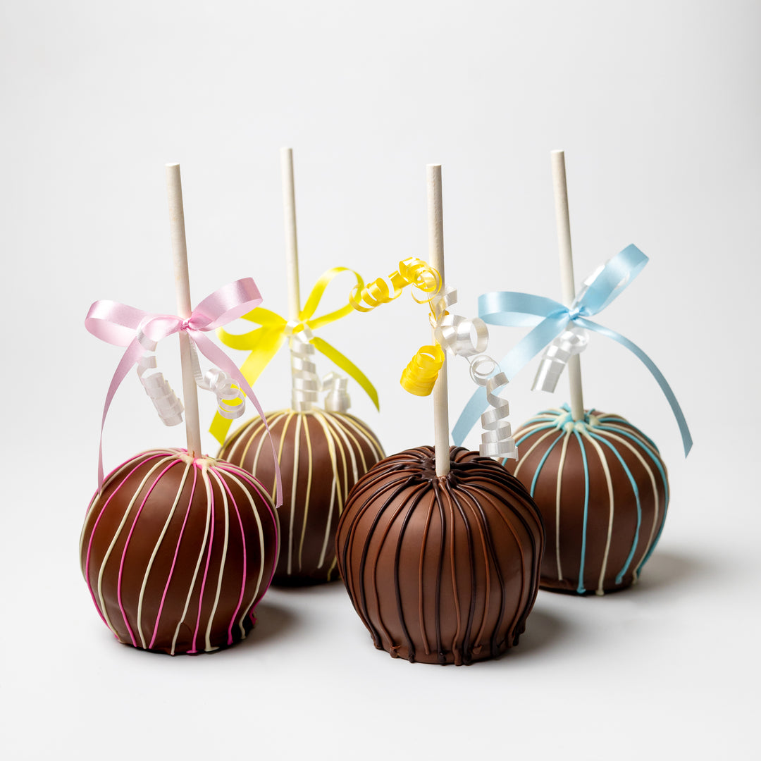Striped Chocolate Caramel Apple