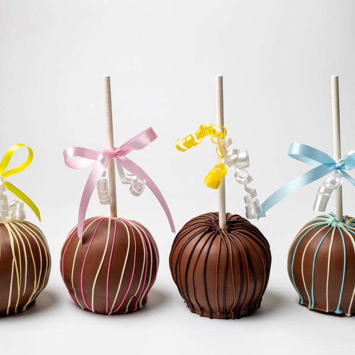 Striped Chocolate Caramel Apple