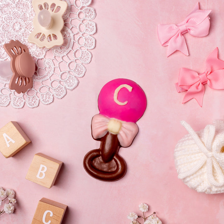 Monogrammed Baby Rattle