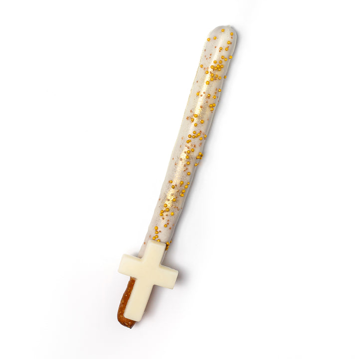Cross Pretzel Rod Favor