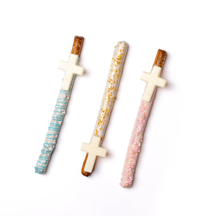 Cross Pretzel Rod Favor