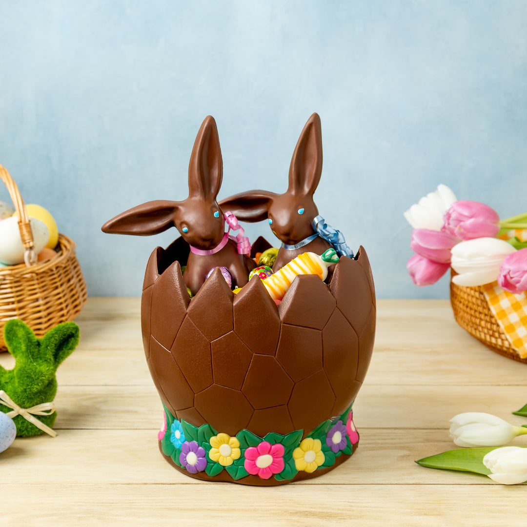 Large Floral Cracked Egg Edible Basket
