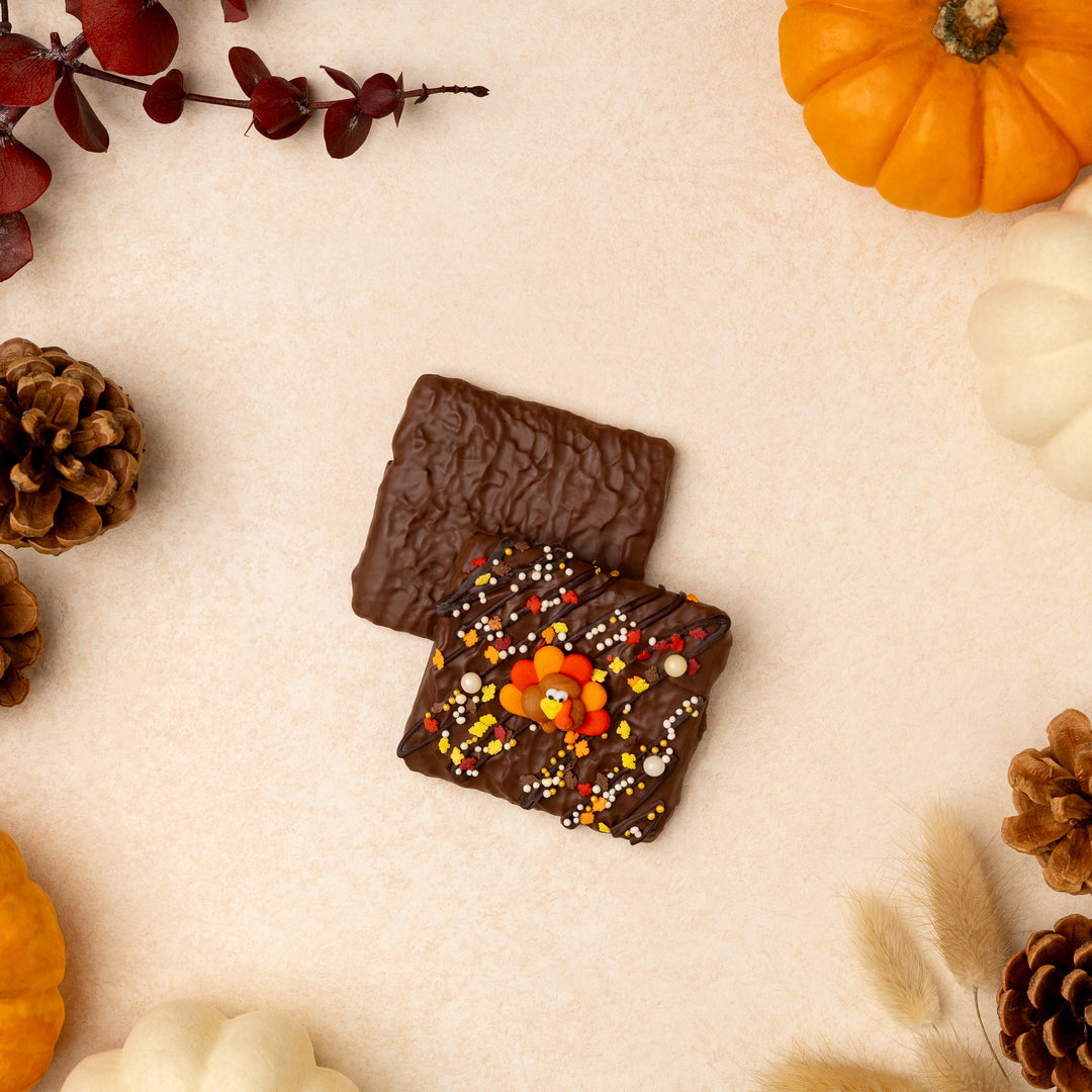 2-Piece Decorated Grahams - Thanksgiving