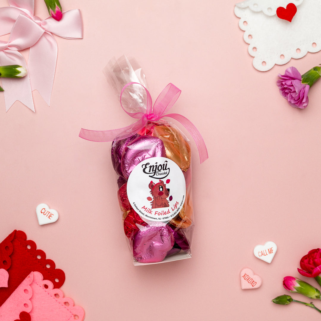 Milk Chocolate Foiled Lips