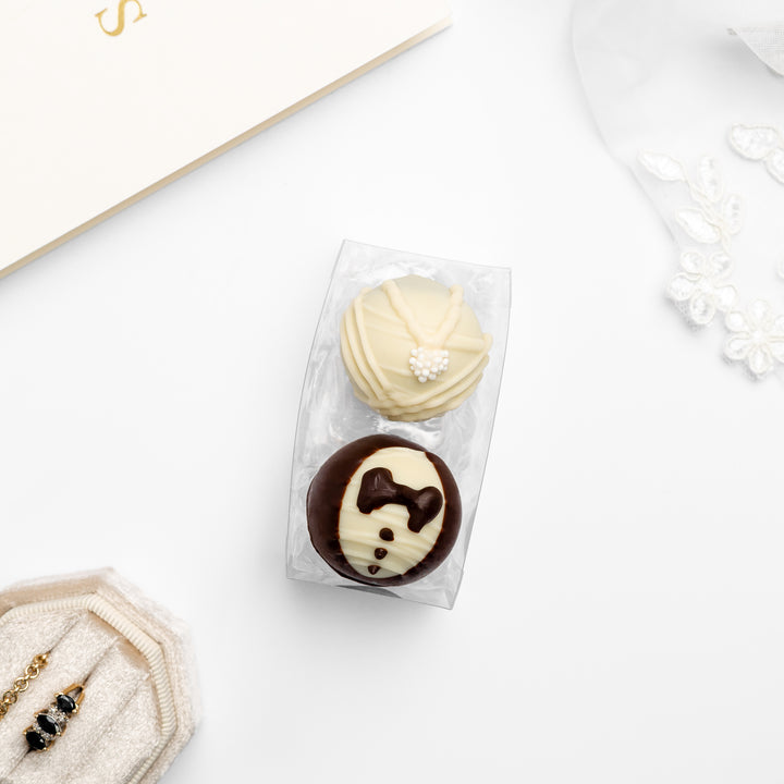 Bride and Groom Truffle Favor