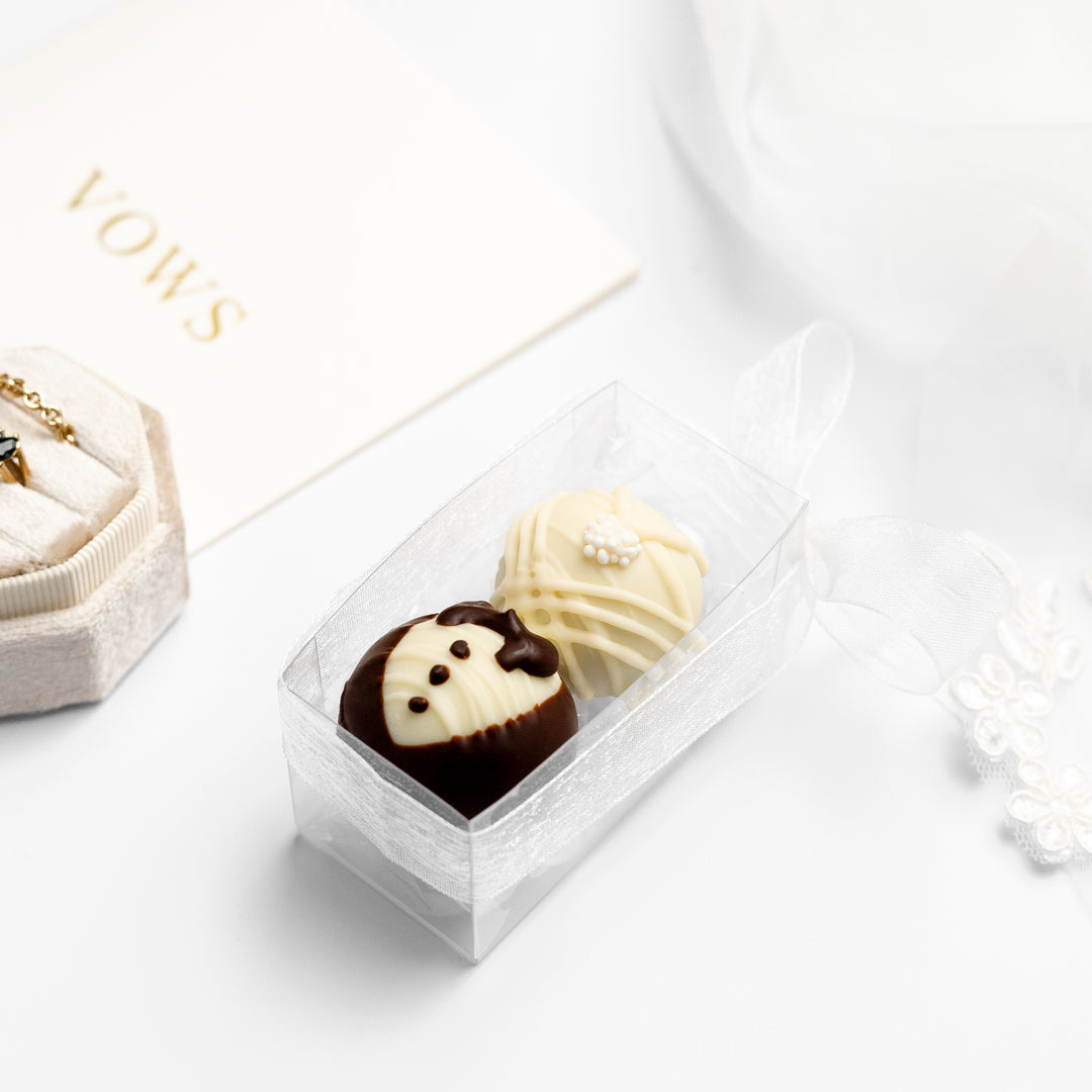 Bride and Groom Truffle Favor