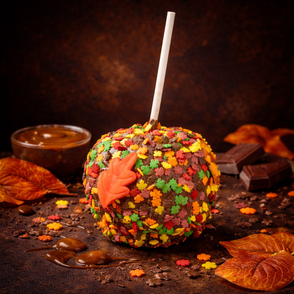 Fall Chocolate Caramel Apple