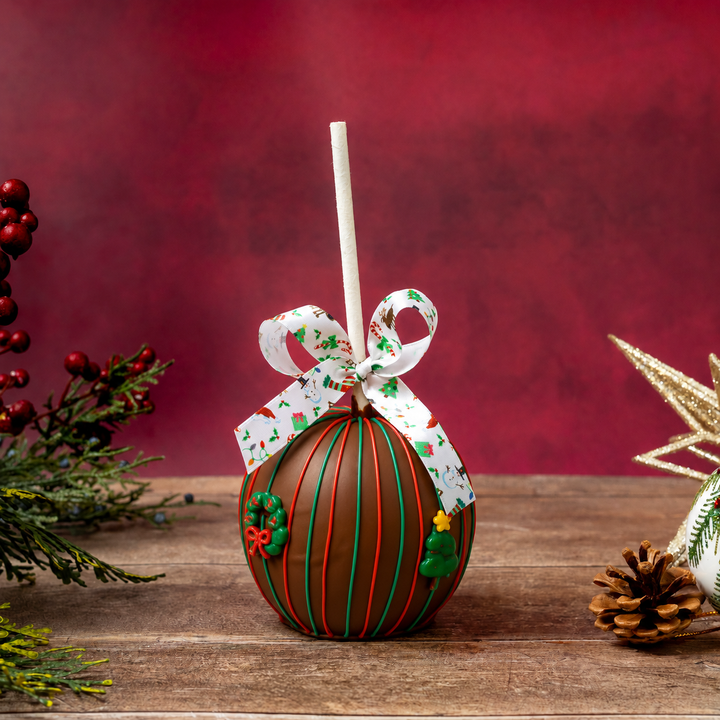 Christmas Chocolate Caramel Apple