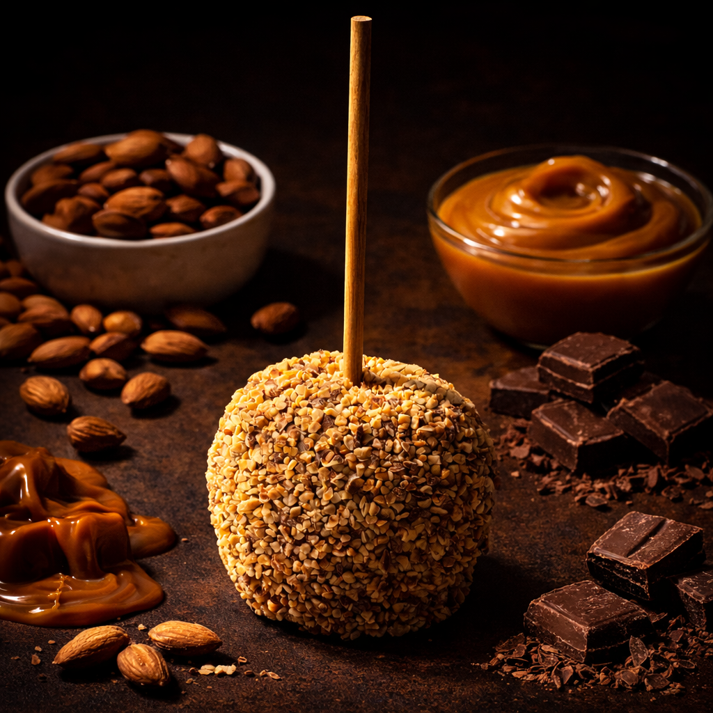 Nutty Chocolate Caramel Apple