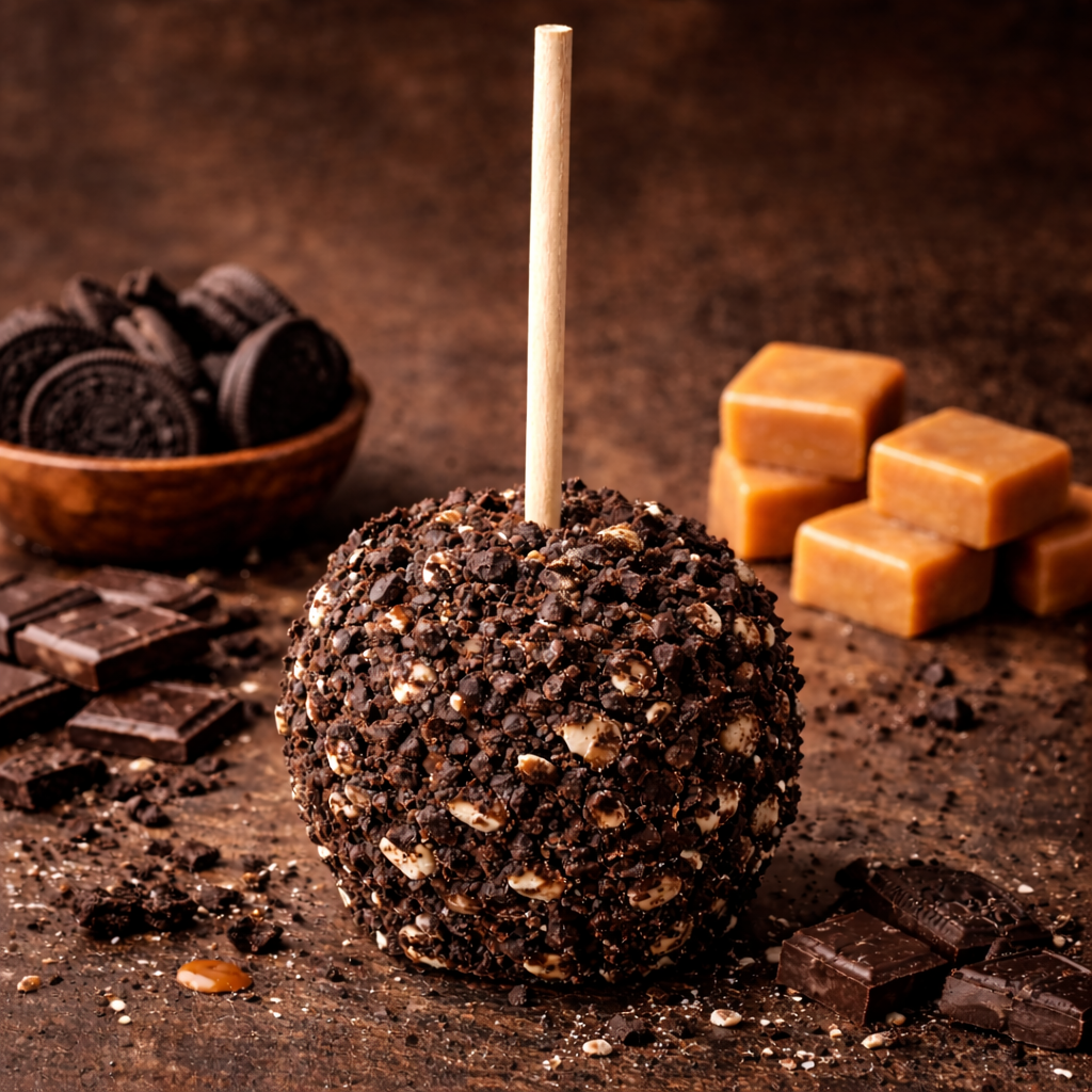 Oreo Chocolate Caramel Apple