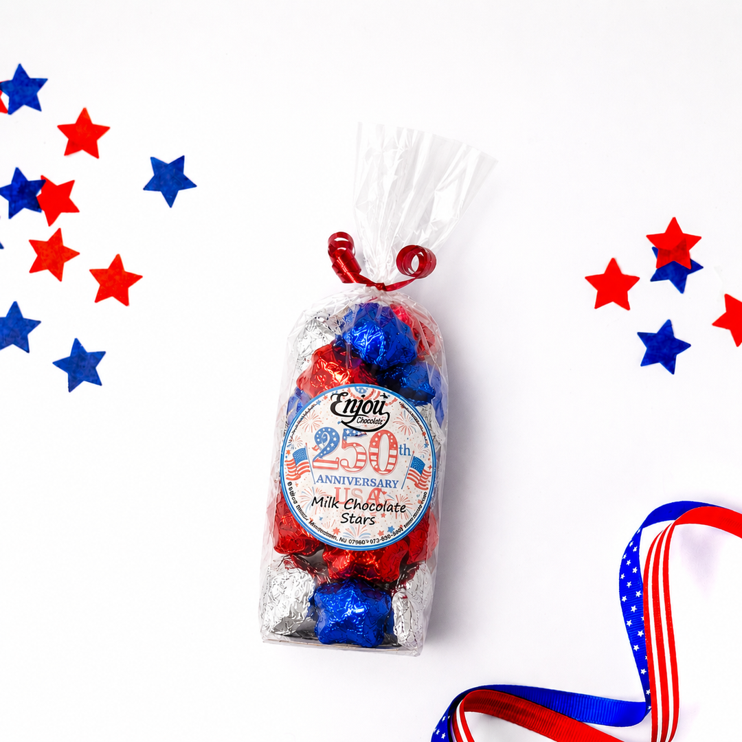 Foiled Red White &amp; Blue Stars