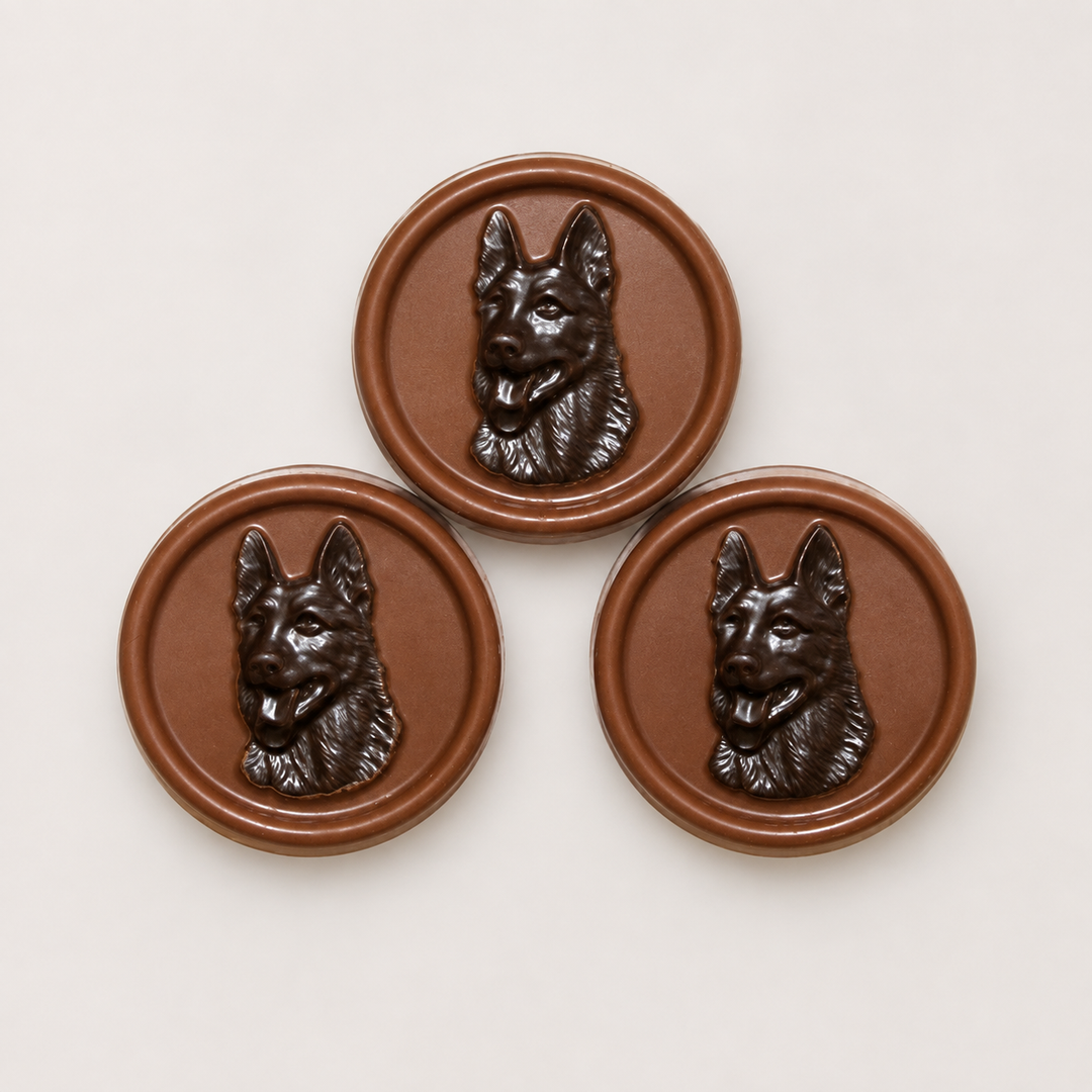 German Shepherd Head Discs chocolate product