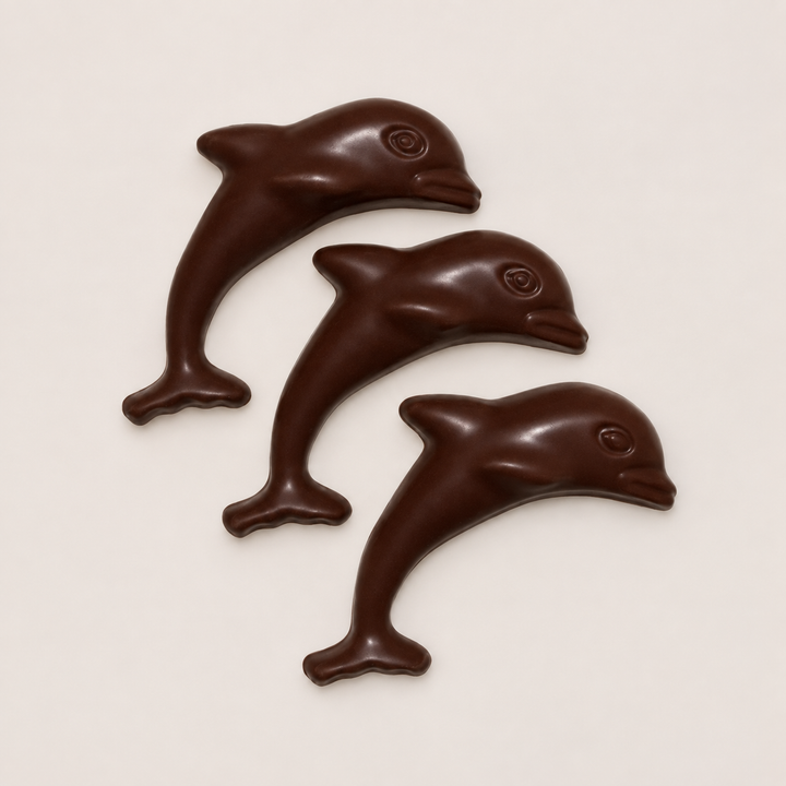 Dolphins Set of Three - Dark chocolate