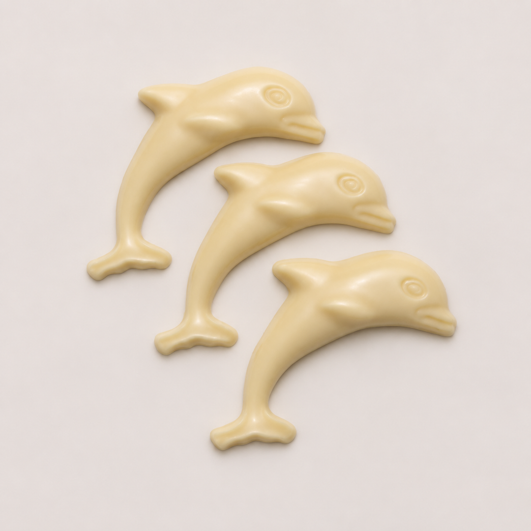 Dolphins Set of Three - White chocolate