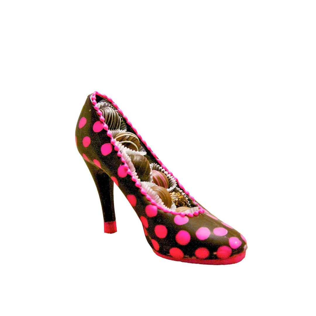 Pink Polka Dot High Heel Shoe