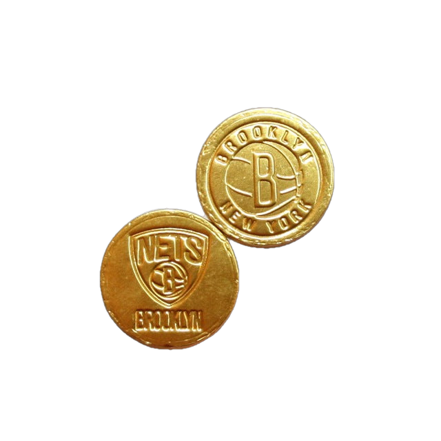Brooklyn Nets Custom Chocolate Logo Coins