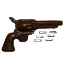 Large Chocolate Gun with Silver Bullets