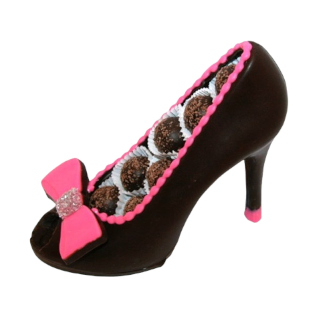Pink Bowed High Heel Shoe
